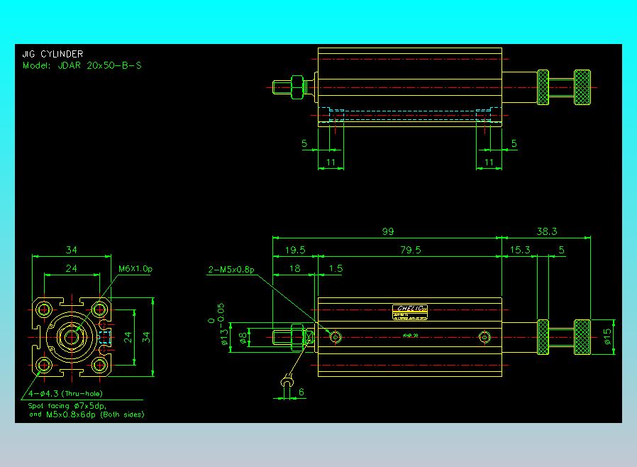 气立可CHELIC气缸油缸2D-JDAR20x50-B-S