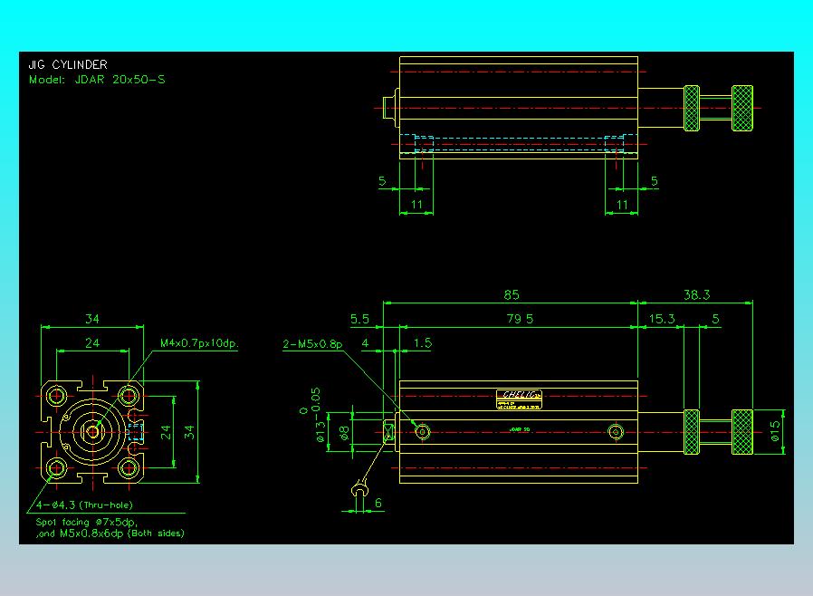 气立可CHELIC气缸油缸2D-JDAR20x50-S
