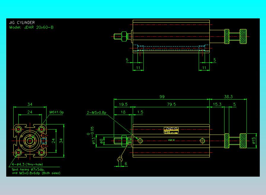 气立可CHELIC气缸油缸2D-JDAR20x60-B