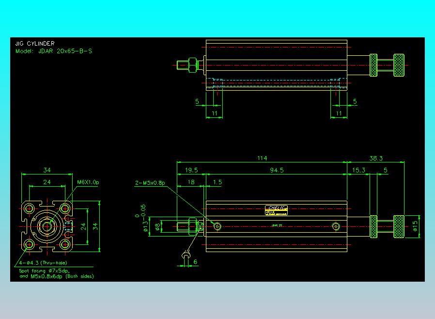 气立可CHELIC气缸油缸2D-JDAR20x65-B-S