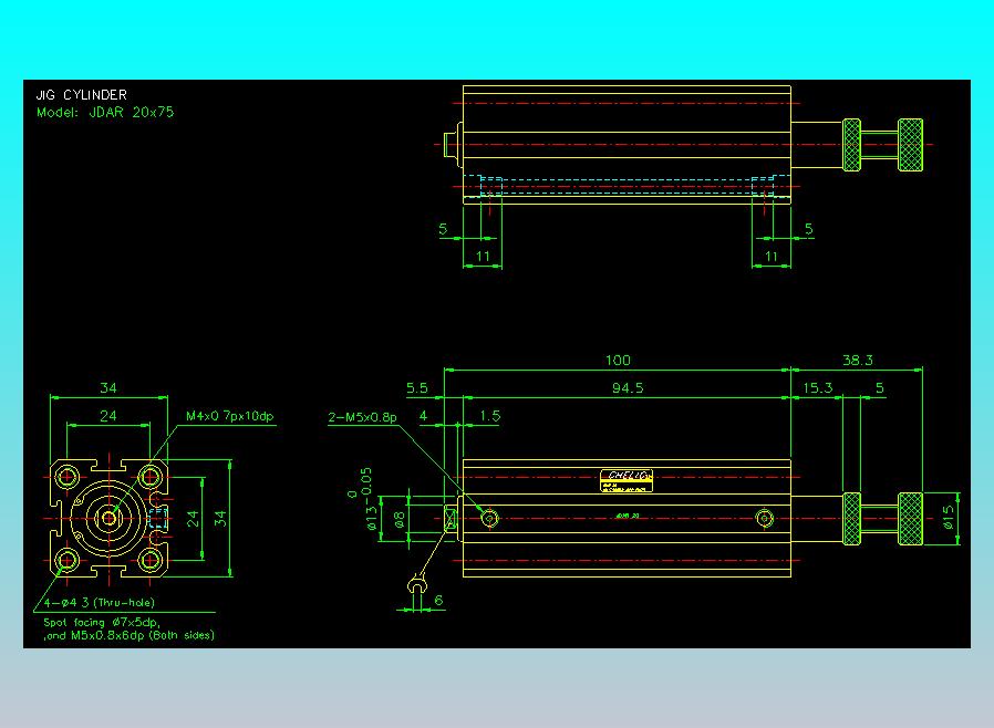 气立可CHELIC气缸油缸2D-JDAR20x75