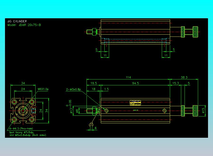 气立可CHELIC气缸油缸2D-JDAR20x75-B