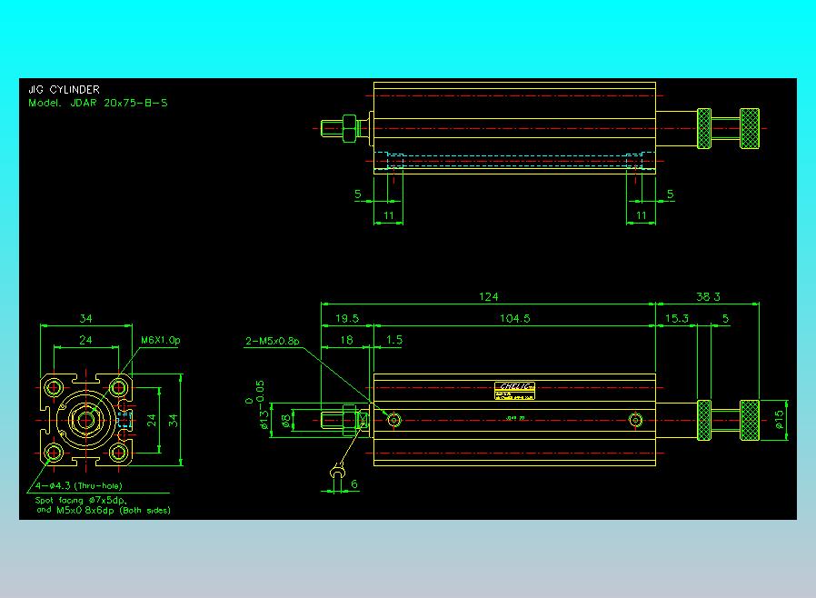 气立可CHELIC气缸油缸2D-JDAR20x75-B-S