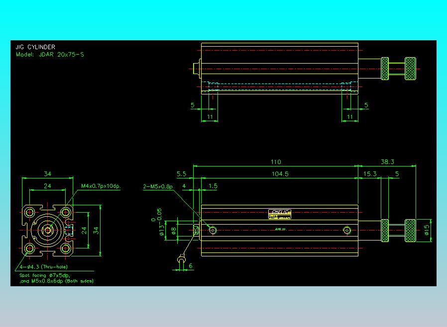 气立可CHELIC气缸油缸2D-JDAR20x75-S