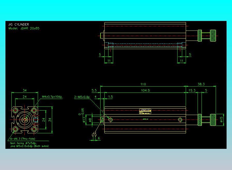 气立可CHELIC气缸油缸2D-JDAR20x85
