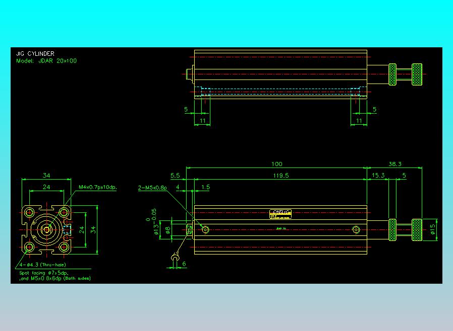 气立可CHELIC气缸油缸2D-JDAR20x100