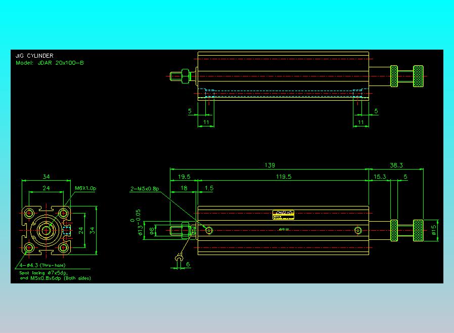 气立可CHELIC气缸油缸2D-JDAR20x100-B