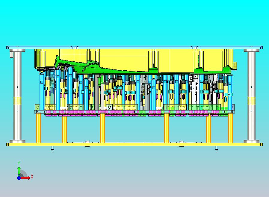 汽车左前车门内护板热熔铆焊模具