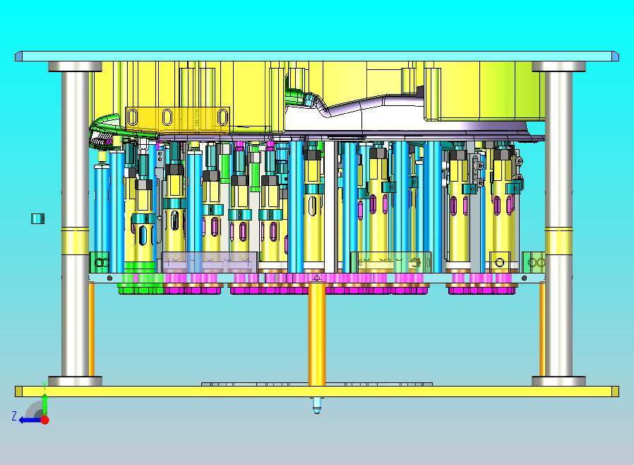 汽车左前车门内护板热熔铆焊模具
