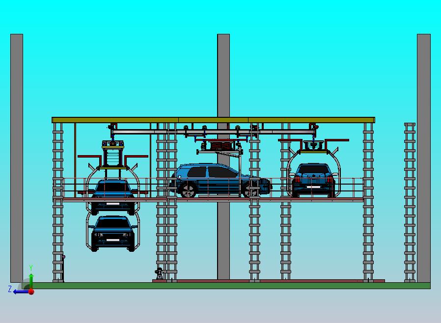 立体车库，自行葫芦输送系统