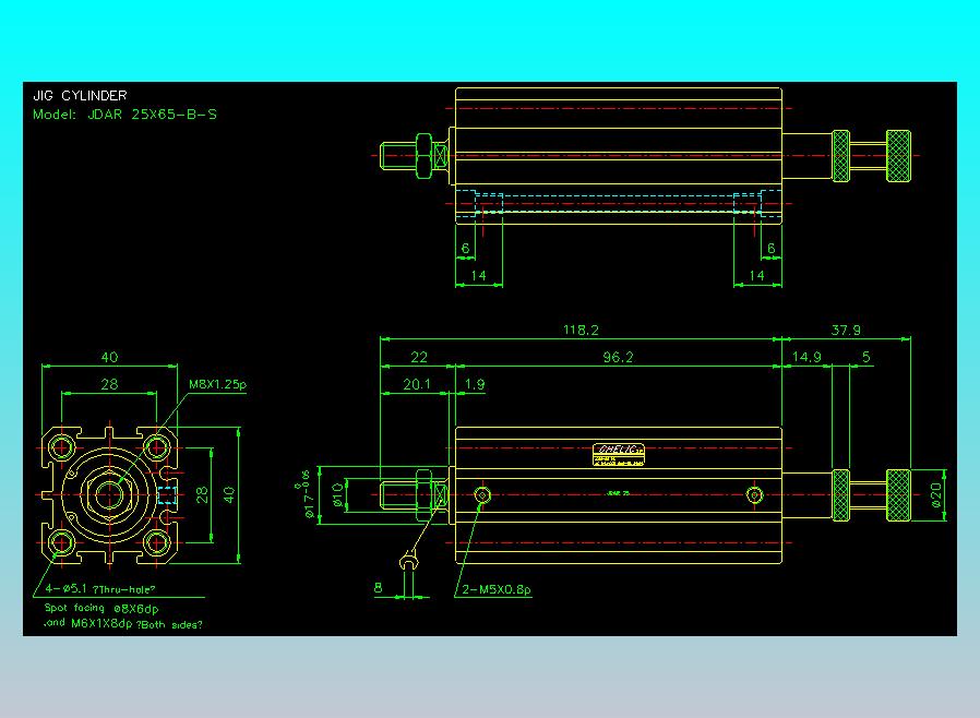 气立可CHELIC气缸油缸2D-JDAR25x65-B-S