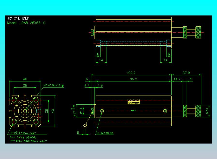 气立可CHELIC气缸油缸2D-JDAR25x65-S