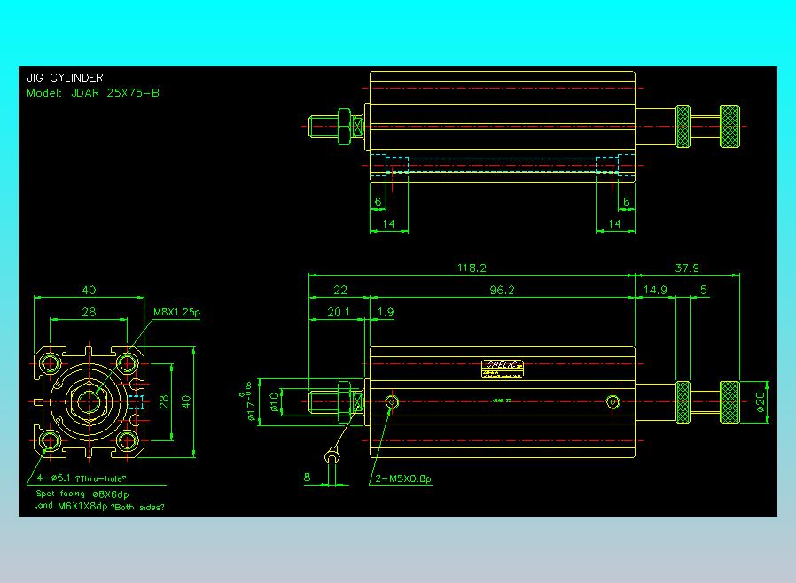 气立可CHELIC气缸油缸2D-JDAR25x75-B