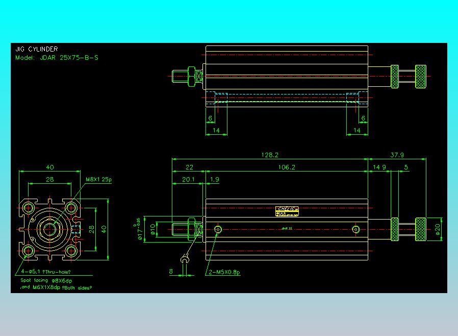 气立可CHELIC气缸油缸2D-JDAR25x75-B-S