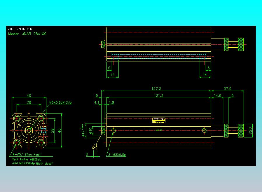 气立可CHELIC气缸油缸2D-JDAR25x100