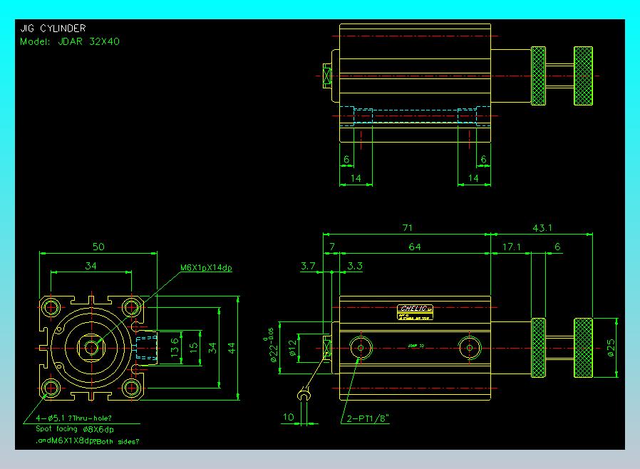 气立可CHELIC气缸油缸2D-JDAR32x40