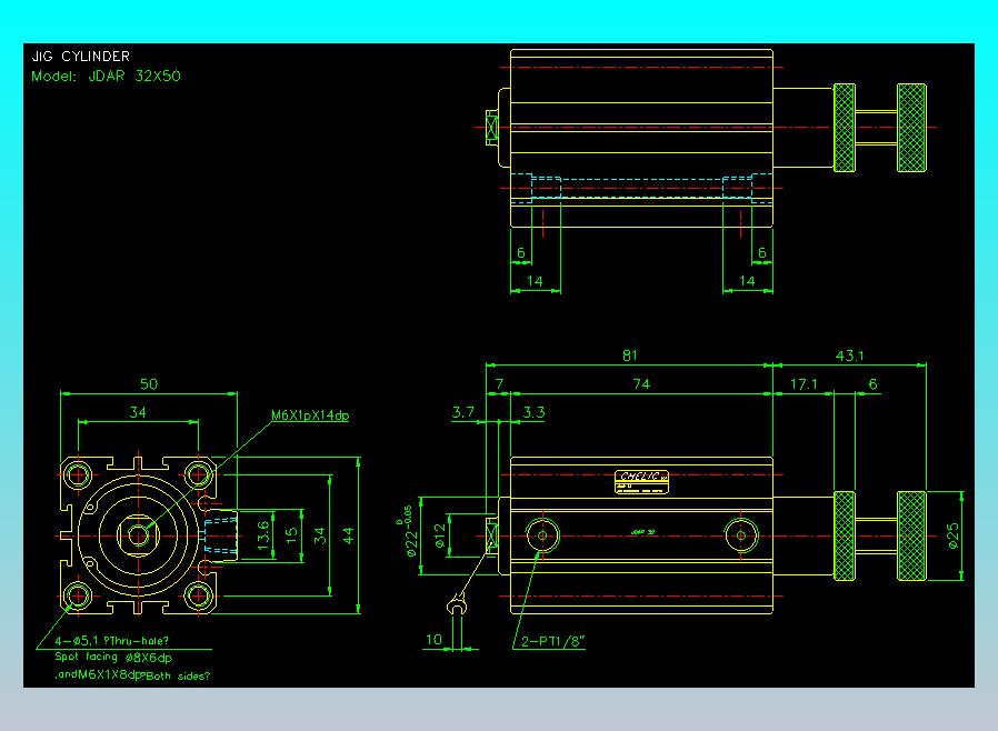 气立可CHELIC气缸油缸2D-JDAR32x50
