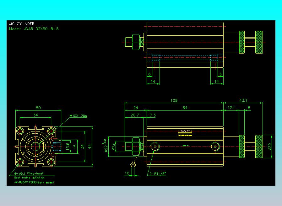 气立可CHELIC气缸油缸2D-JDAR32x50-B-S