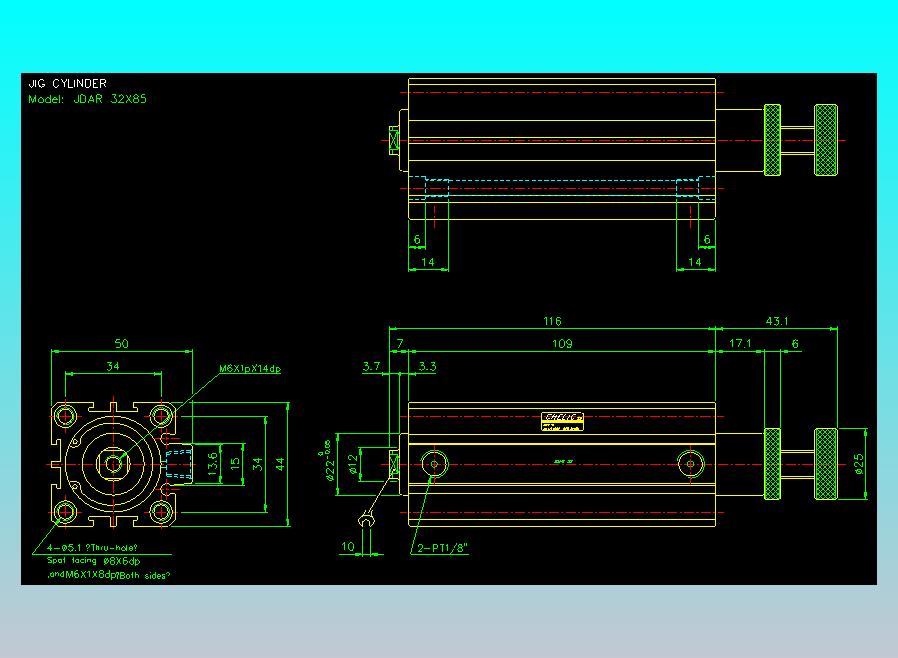 气立可CHELIC气缸油缸2D-JDAR32x85