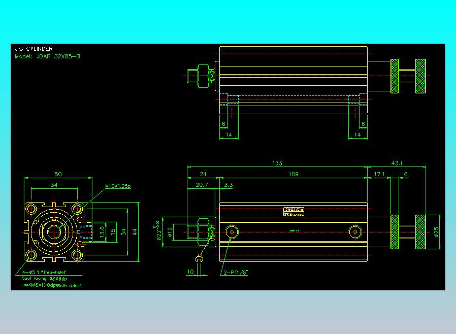 气立可CHELIC气缸油缸2D-JDAR32x85-B