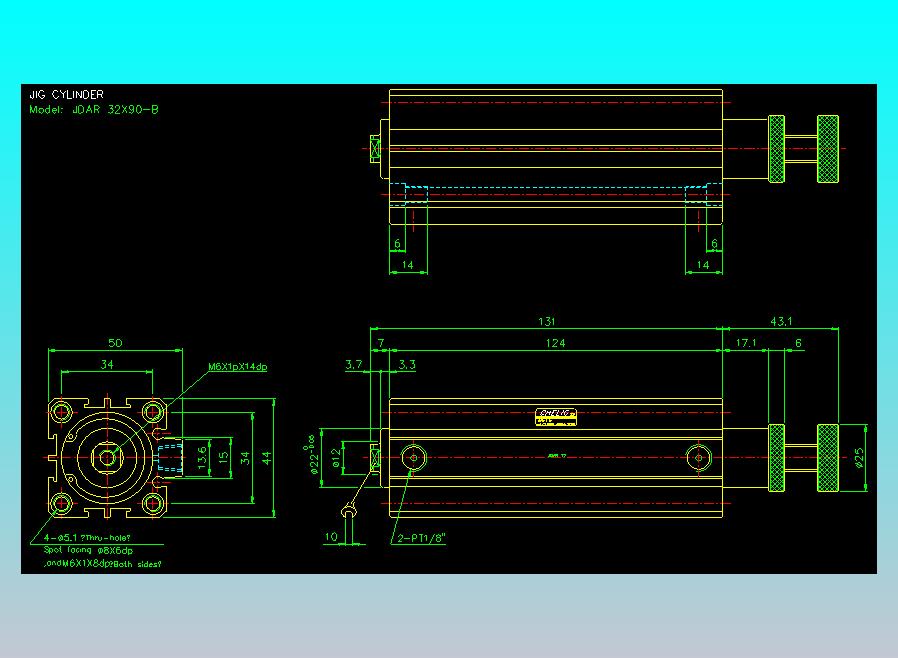 气立可CHELIC气缸油缸2D-JDAR32x90-S