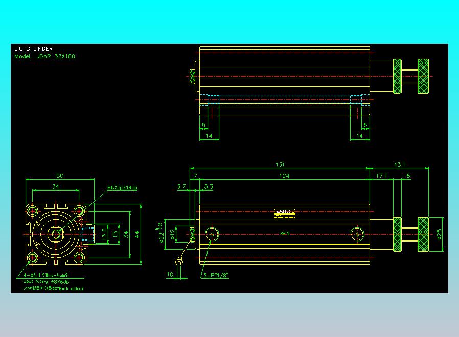 气立可CHELIC气缸油缸2D-JDAR32x100
