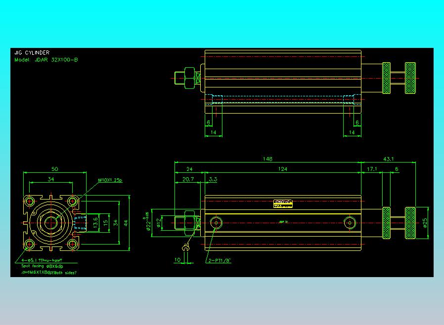 气立可CHELIC气缸油缸2D-JDAR32x100-B
