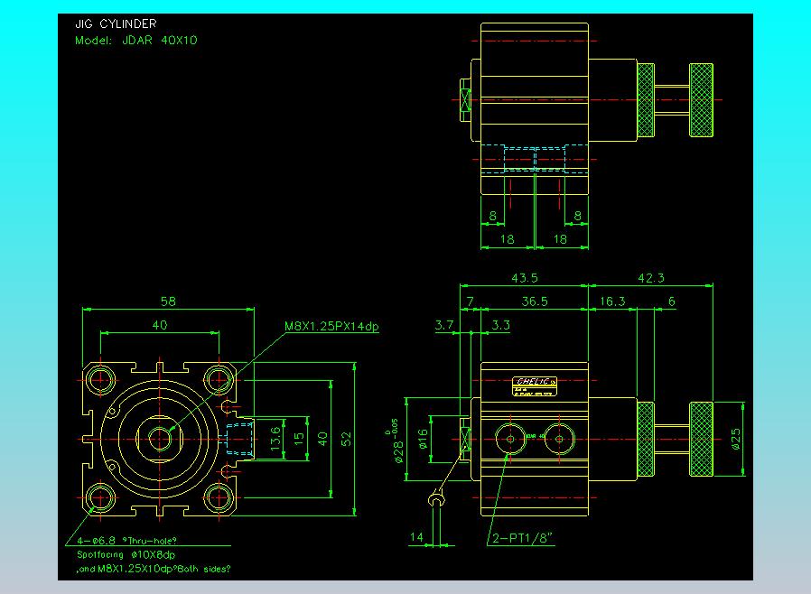 气立可CHELIC气缸油缸2D-JDAR40x10
