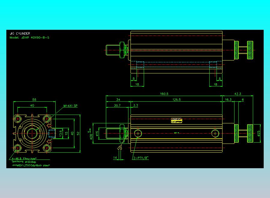 气立可CHELIC气缸油缸2D-JDAR40x90-B-S