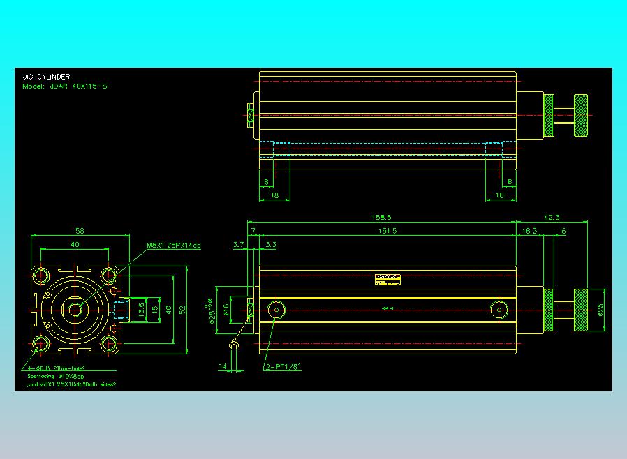 气立可CHELIC气缸油缸2D-JDAR40x115-S