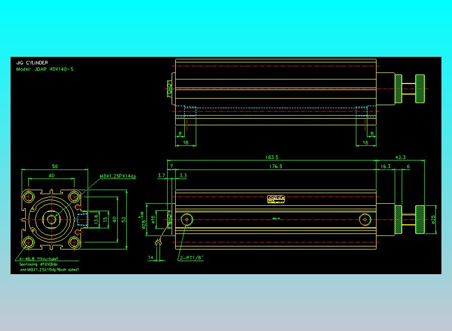 气立可CHELIC气缸油缸2D-JDAR40x140-S