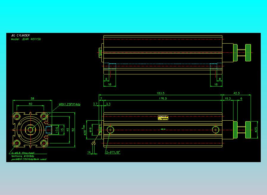 气立可CHELIC气缸油缸2D-JDAR40x150