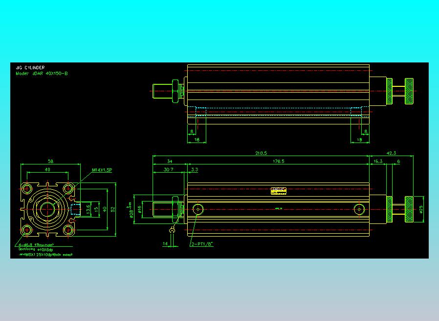 气立可CHELIC气缸油缸2D-JDAR40x150-B