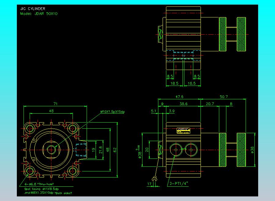 气立可CHELIC气缸油缸2D-JDAR50x10