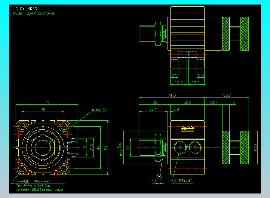 气立可CHELIC气缸油缸2D-JDAR50x10-B