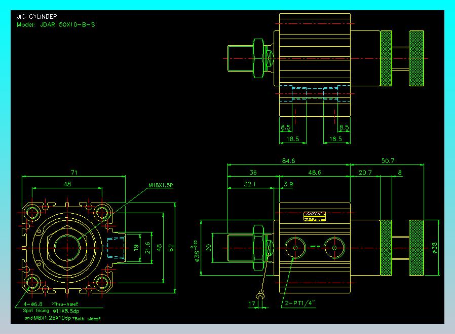 气立可CHELIC气缸油缸2D-JDAR50x10-B-S