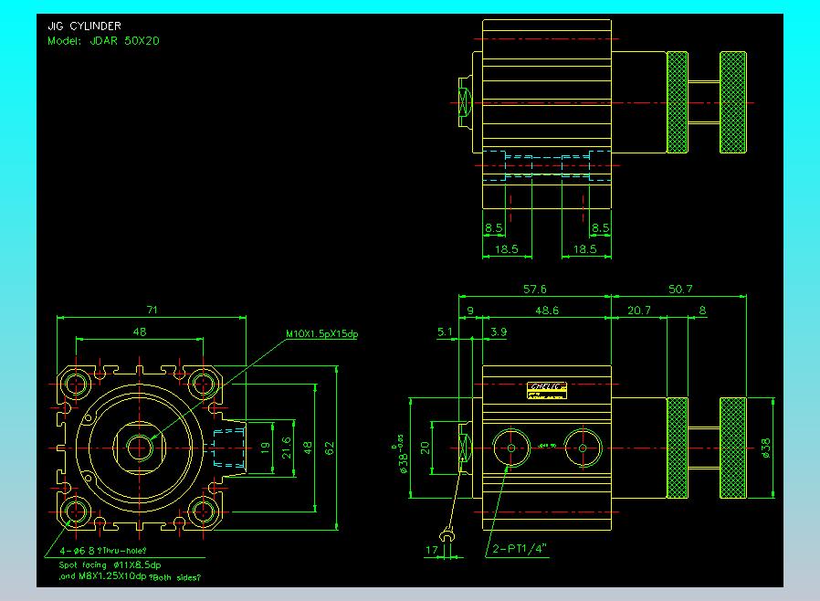 气立可CHELIC气缸油缸2D-JDAR50x20