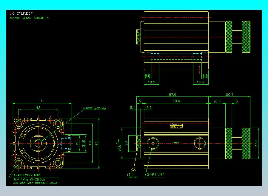 气立可CHELIC气缸油缸2D-JDAR50x40-S