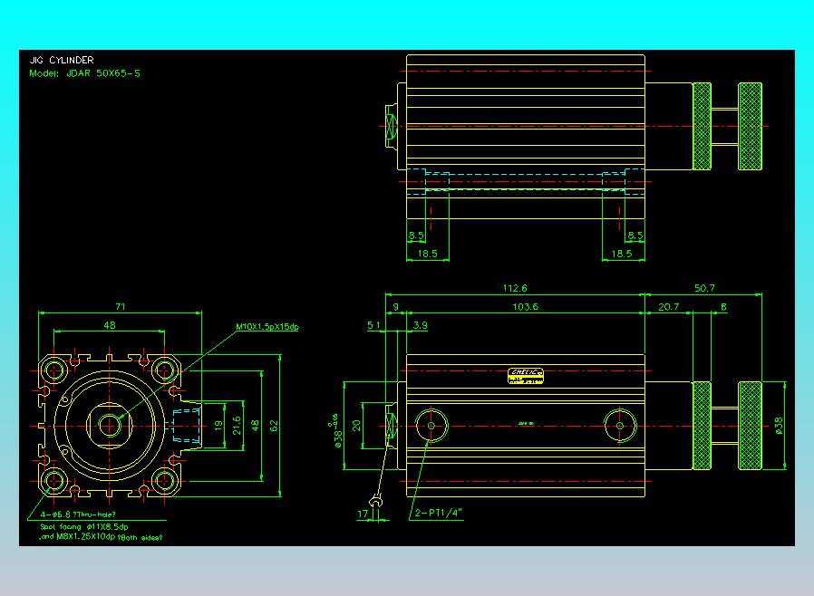 气立可CHELIC气缸油缸2D-JDAR50x65-S