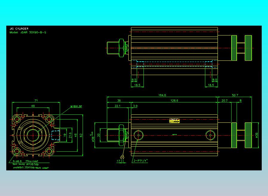 气立可CHELIC气缸油缸2D-JDAR50x90-B-S