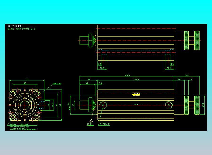 气立可CHELIC气缸油缸2D-JDAR50x115-B-S