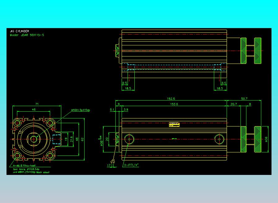 气立可CHELIC气缸油缸2D-JDAR50x115-S