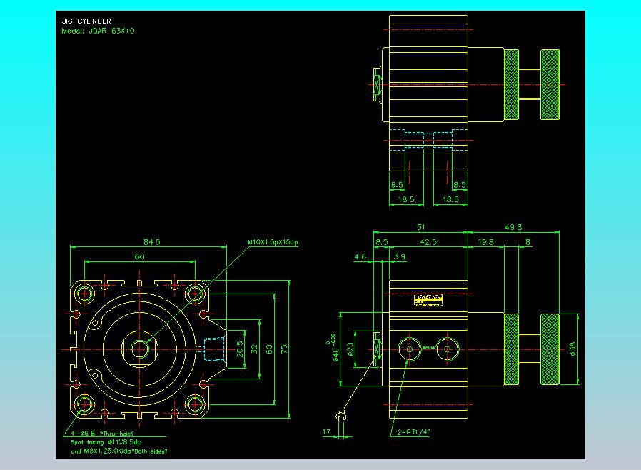 气立可CHELIC气缸油缸2D-JDAR63x10
