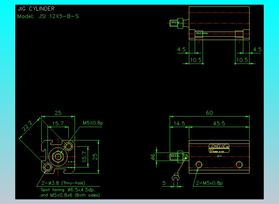 气立可CHELIC气缸油缸2D-JSI12x5-B-S