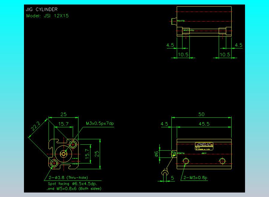 气立可CHELIC气缸油缸2D-JSI12x15