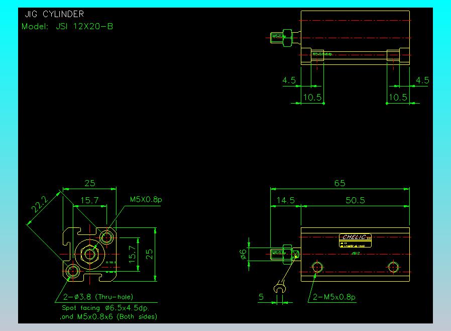 气立可CHELIC气缸油缸2D-JSI12x20-B