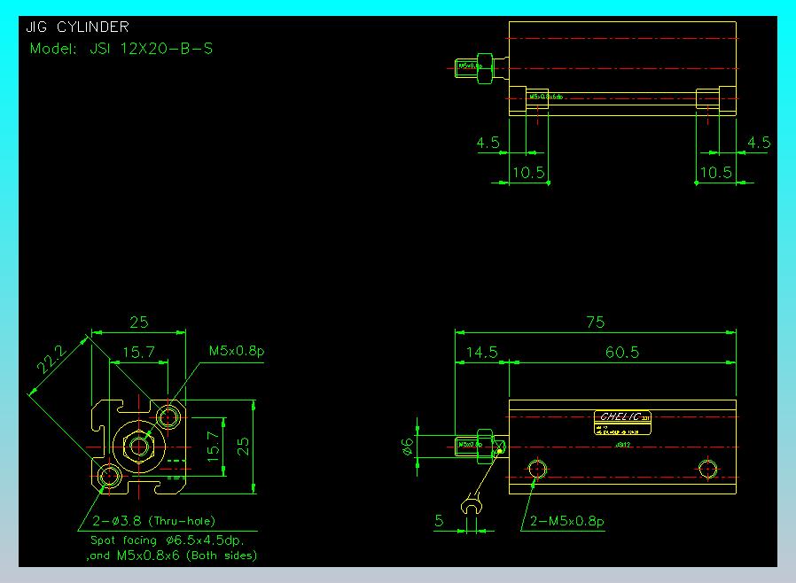 气立可CHELIC气缸油缸2D-JSI12x20-B-S