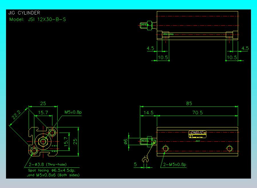 气立可CHELIC气缸油缸2D-JSI12x30-B-S