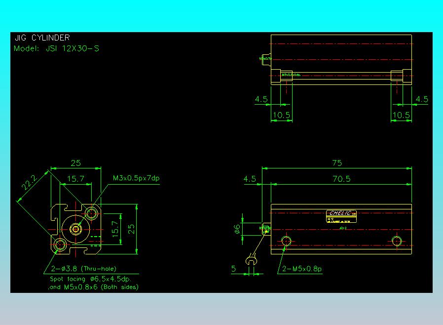 气立可CHELIC气缸油缸2D-JSI12x30-S