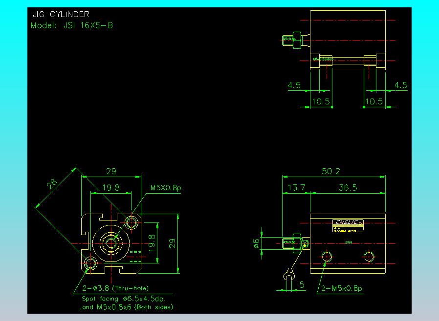 气立可CHELIC气缸油缸2D-JSI16x5-B